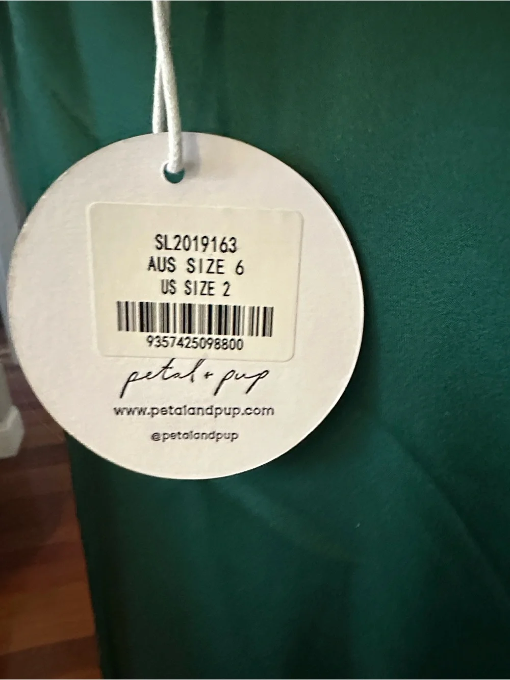 Petal & Pup Emerald Green Asymmetrical Slip Dress